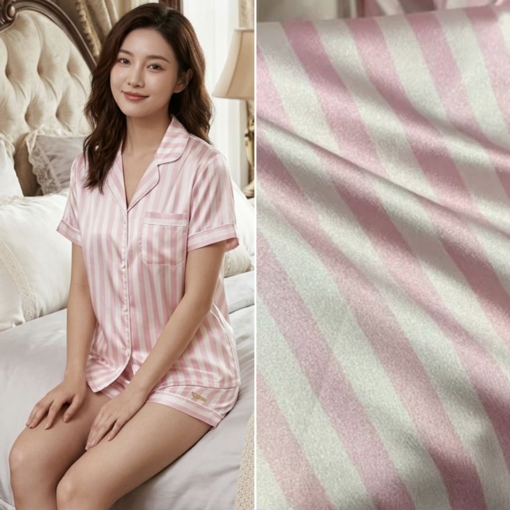 kain silk premium - kain silk motif luxury - kain silk motif salur - kain silk motif original