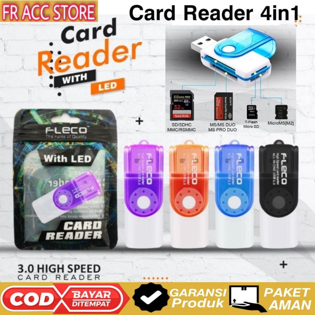 Card Reader 3.0 FLECO Card reader 4 in 1 High Speed USB CARD READER Card reader All In One 4 slot da