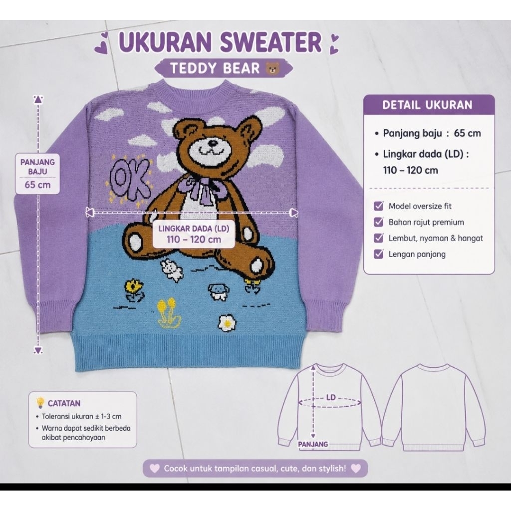 SWEATER RAJUT BEAR