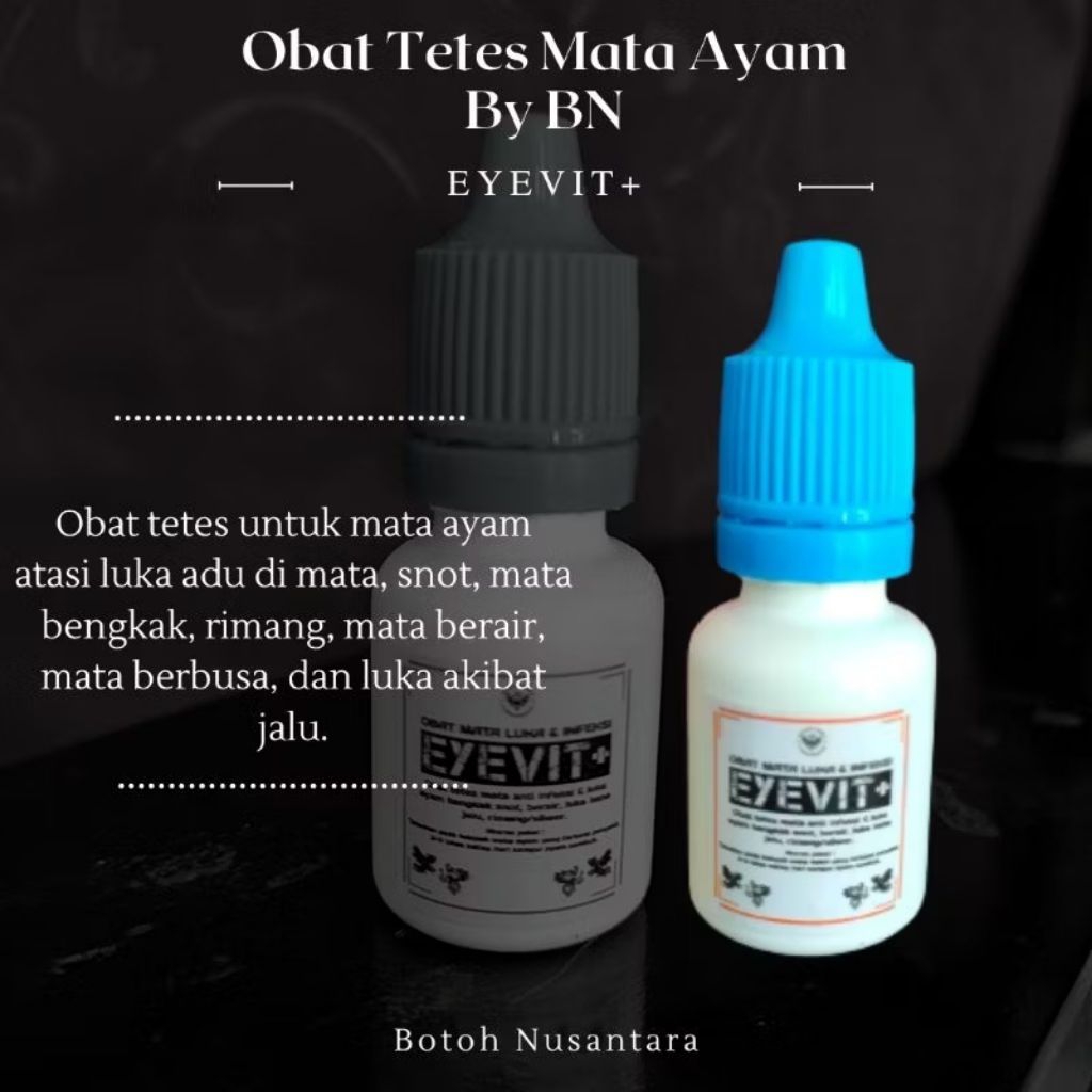 Eyevit+ Obat Tetes Mata Ayam Luka, Bengkak, Berair