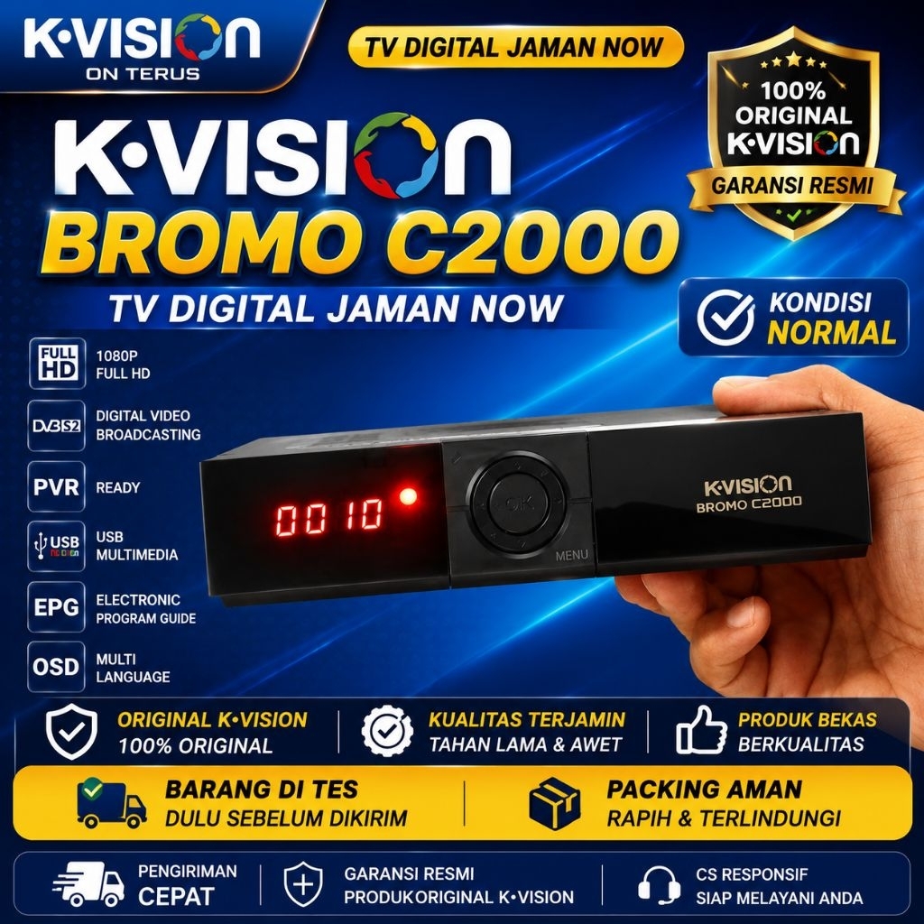 Kvision Bromo C2000 UNIT SAJA[TANPA REMOT dan ADAPTOR]bekas pakai NORMAL
