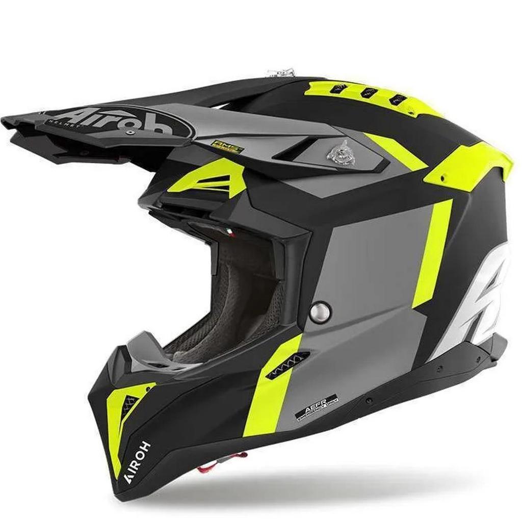 AIROH AVIATOR 3 GLORY YELLOW MATT HELM MOTOCROSS AIROH AVIATOR 3