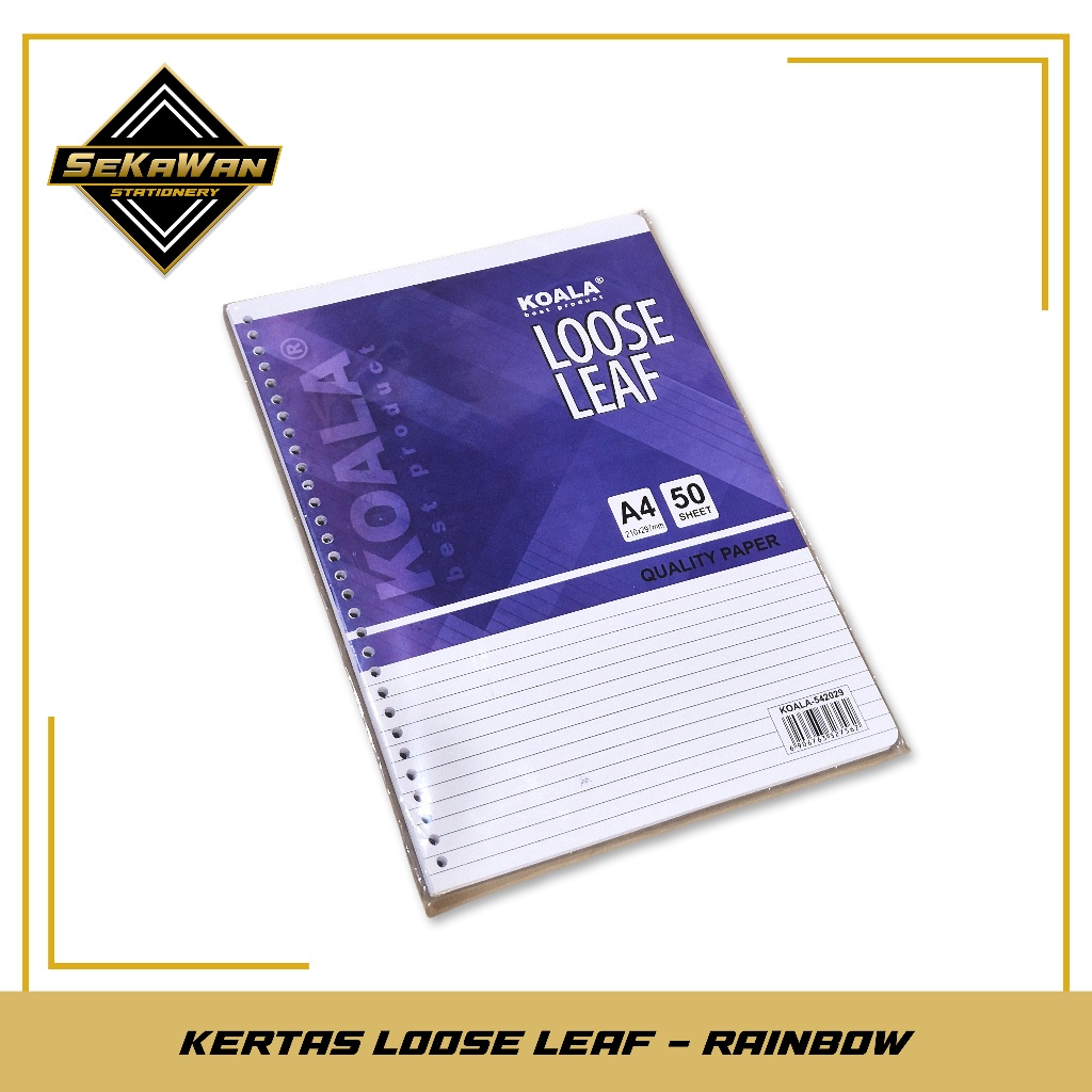 Kertas Loose Leaf A4 - Isi Binder A4 Garis / Polos - Refill Binder High Quality