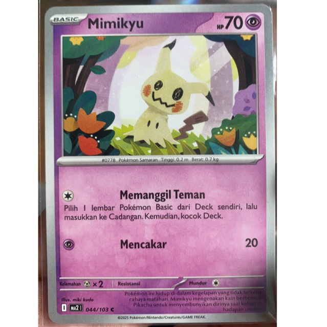 Mimikyu Common 044/103 Pokemon Indonesia