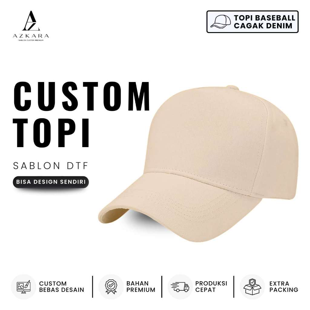 Topi baseball / topi sablon dtf / topi dtf / topi custom / baseball cap / topi unsiex