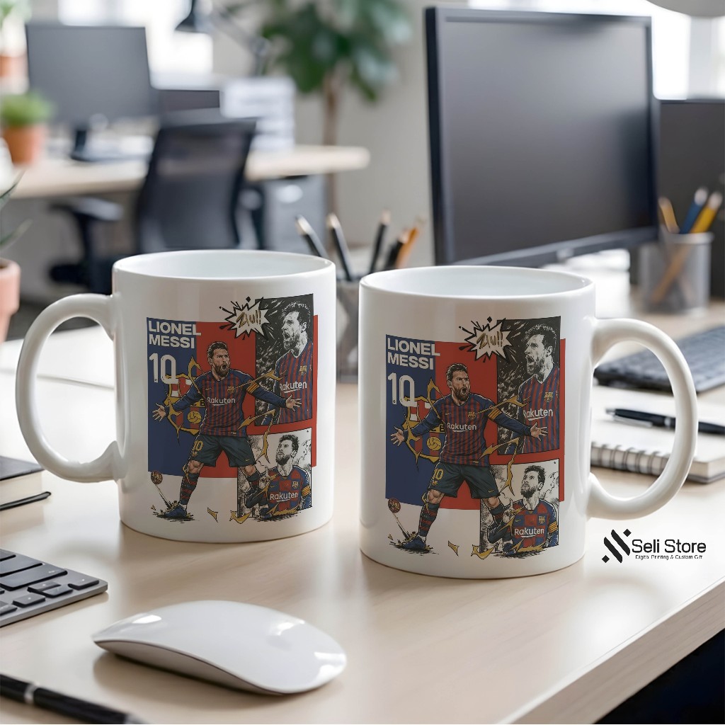 Lionel Messi Barcelona Heritage Mug Iconic 10 Football Suitable For Gifts Mug Coffee