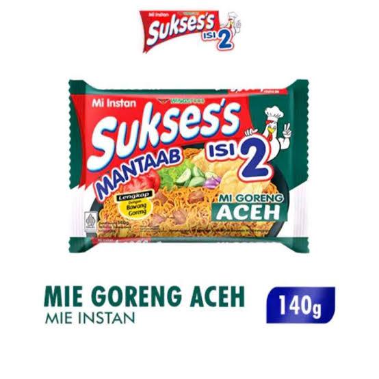 1 dus MIE SUKSES ISI 2 ACEH 132GR  ( 1 DUS ISI 24 )
