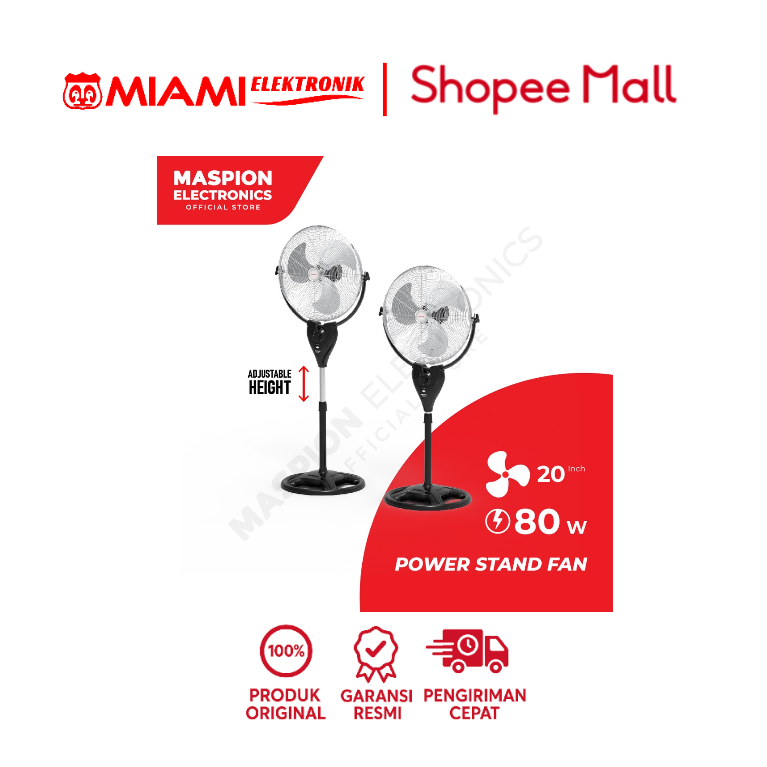 MASPION PW-500S / PW-500S Stand Fan 20 Inch Kipas Angin Berdiri