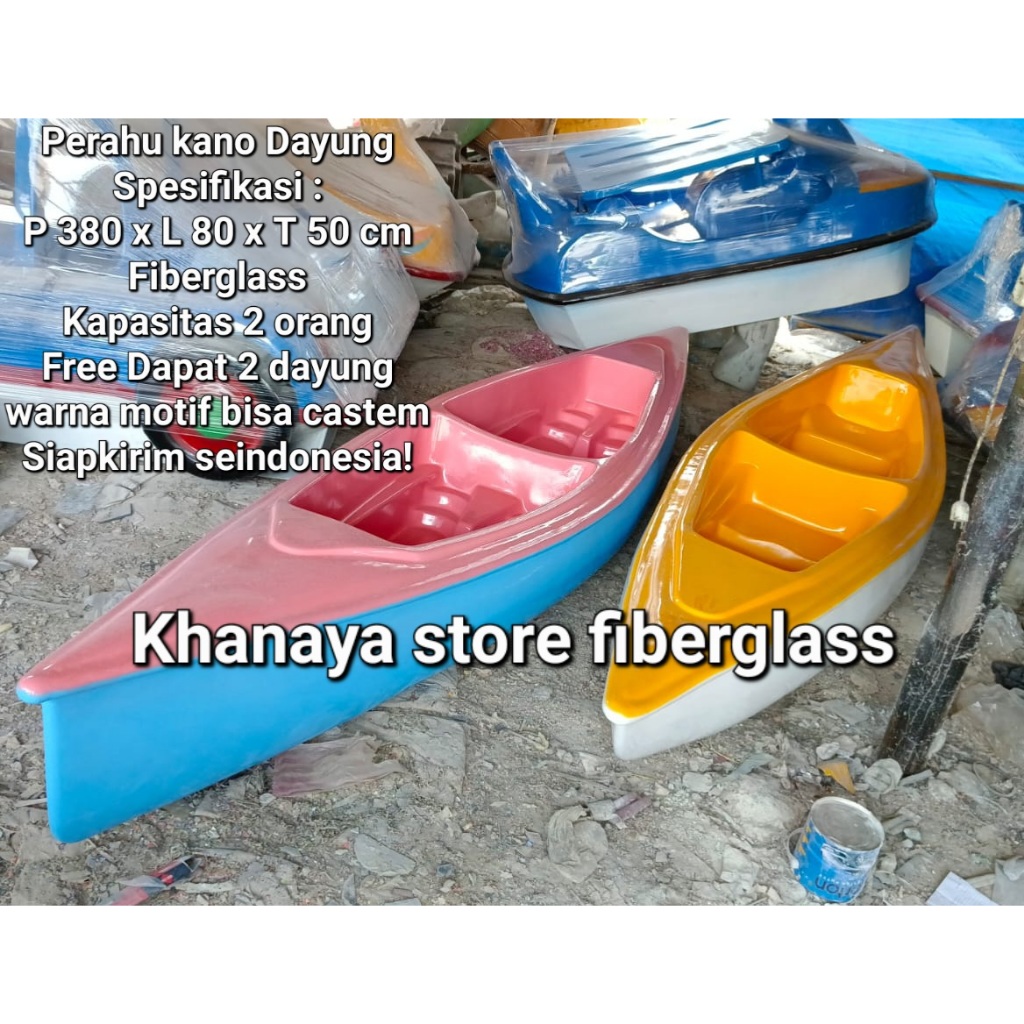 Perahu kano dayung fiberglass/Dayung perahu terbaru