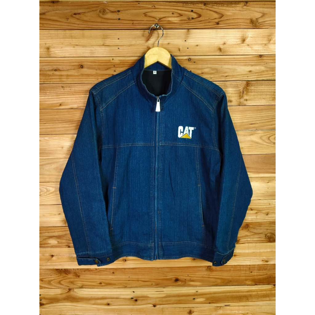 CATERPILLAR DENIM WORK JACKET SIZE M, LD 102