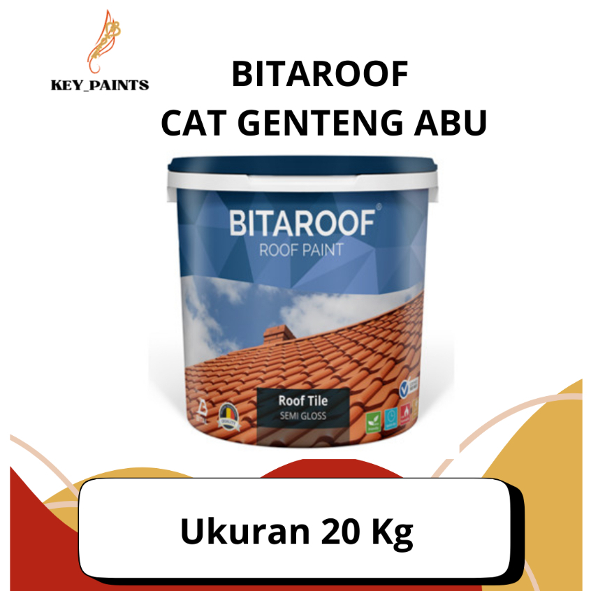 Bitaroof Cat Genteng Abu 20 Kg Waterproof Anti Lumut Tahan Lama