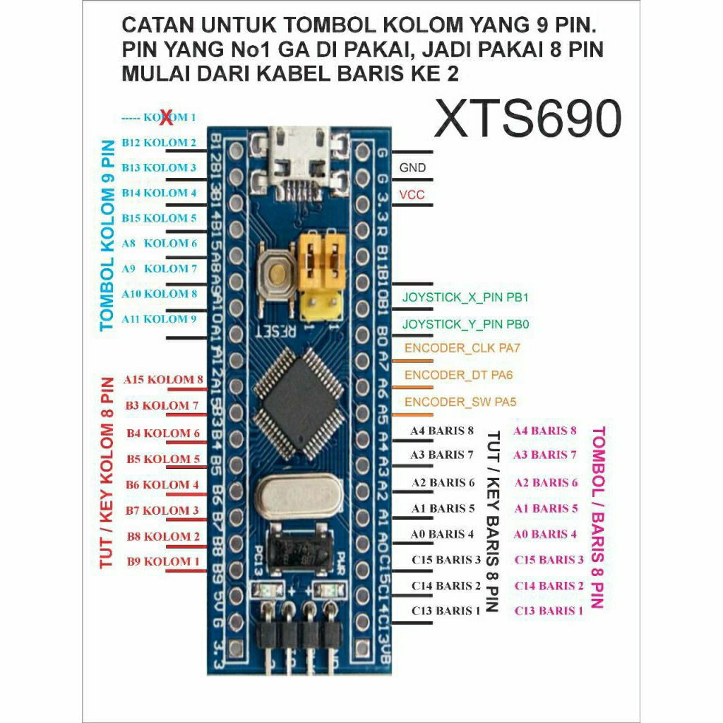 Modul MIDI Controller Keyboard Angelet XTS690