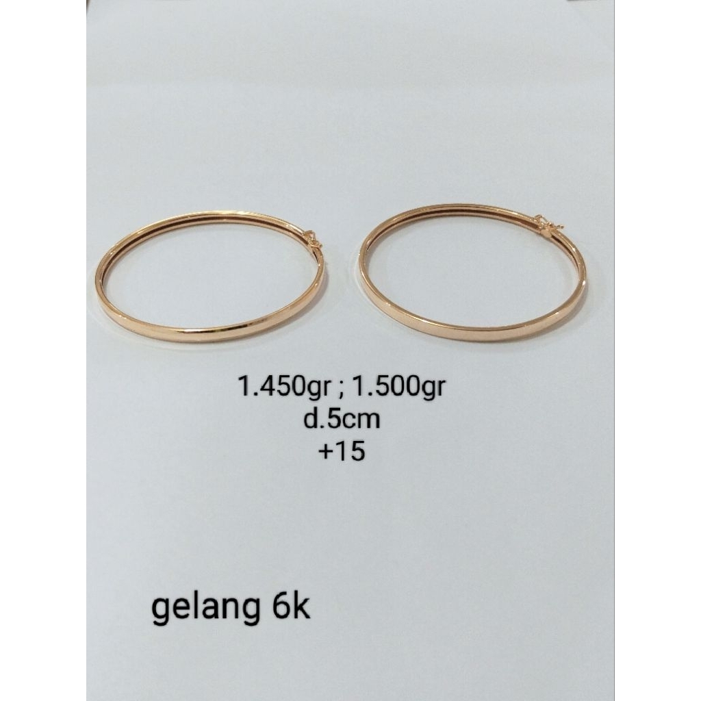 gelang emas 6 karat