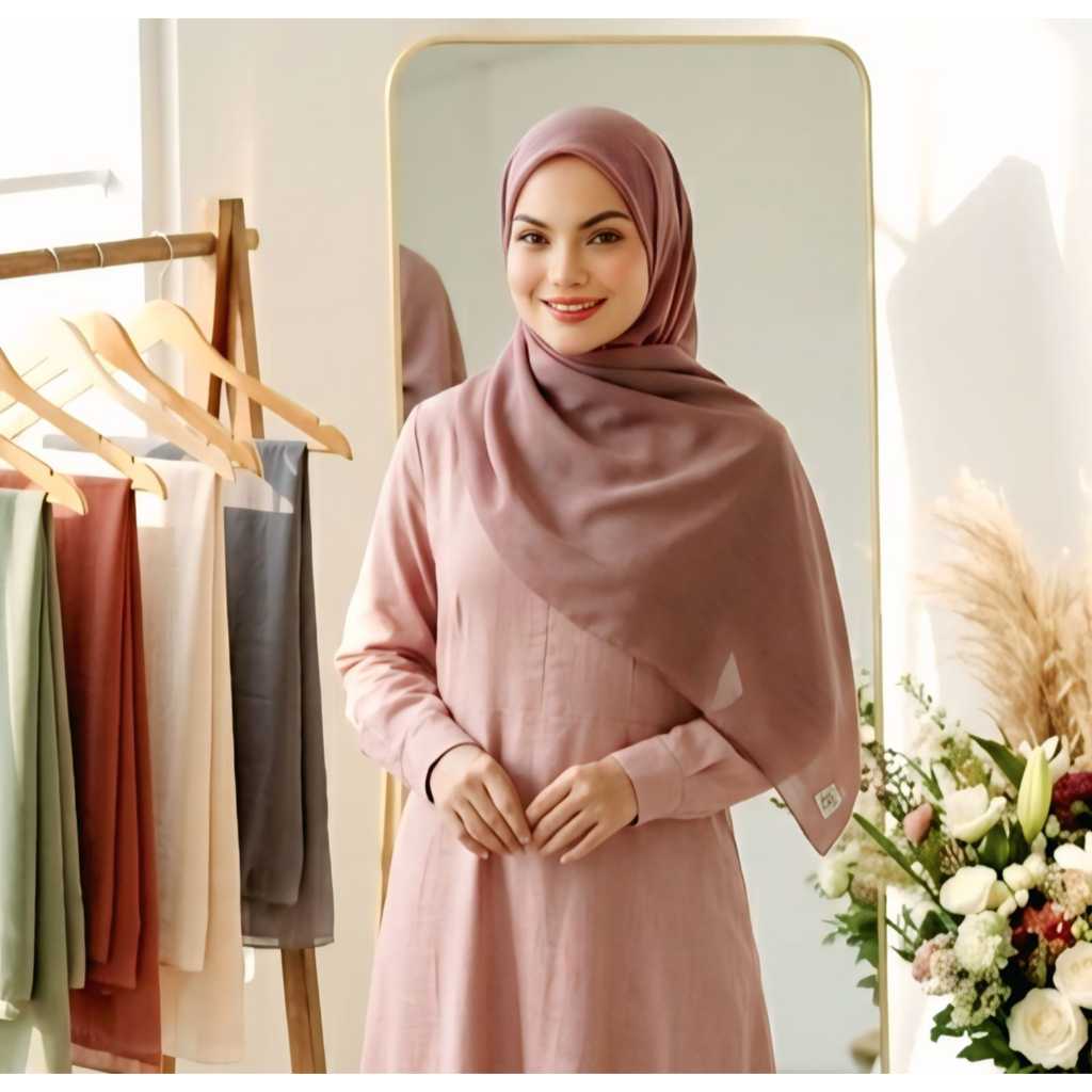 Hijab Segi Empat Paris Jadul premium /Jilbab SegiEmpat Ori