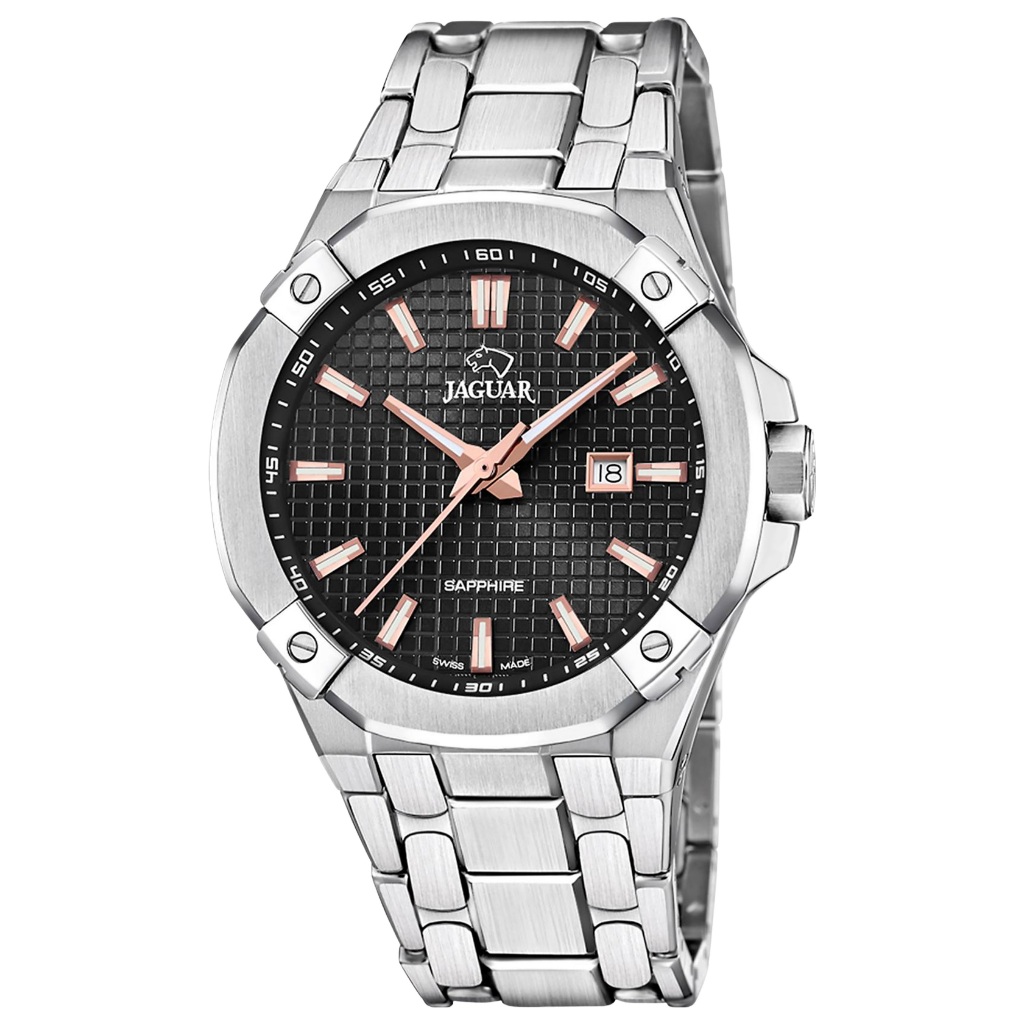 Galery Jam Tangan Jaguar J1009/4 Silver Dial Black Swiss Made