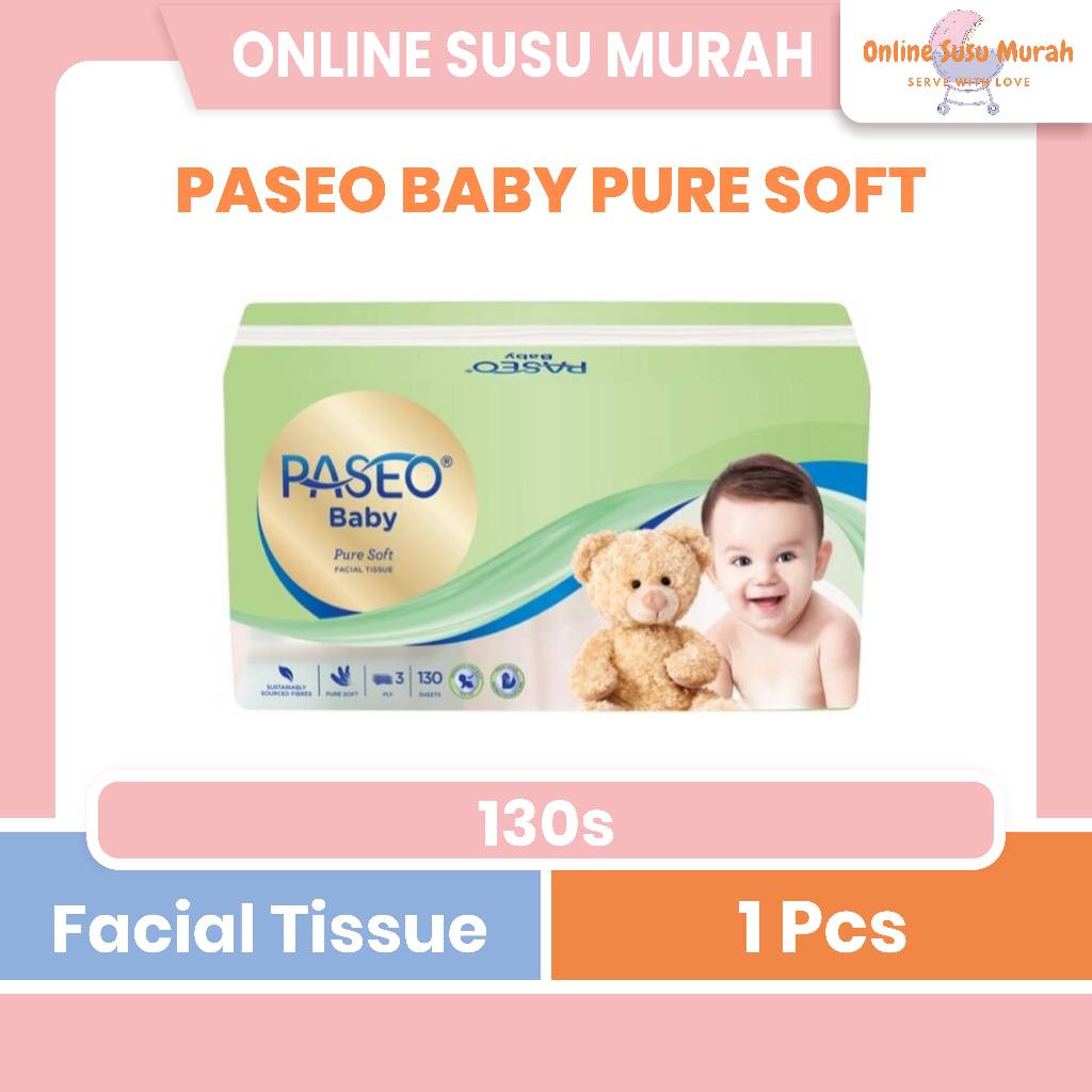 PASEO BABY TISSUE 130 SHEET TISSU PLTS