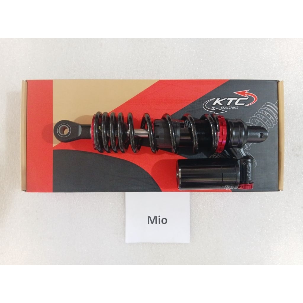 SHOCK BELAKANG KTC RACING APEX,YAMAHA MIO, 300MM HITAM/MERAH