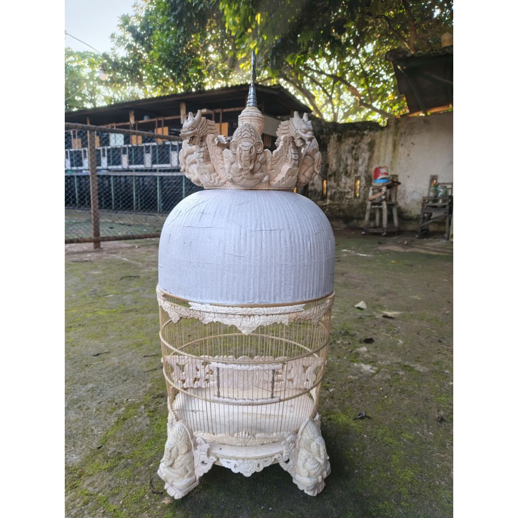 1 SANGKAR PERKUTUT MODEL GANESA, MENTAHAN