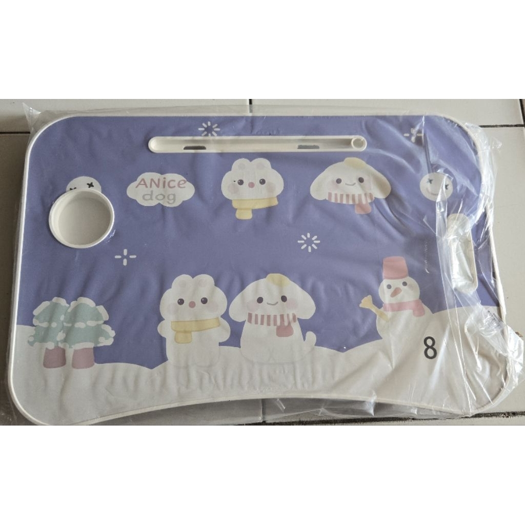 Meja Belajar Lipat Laci / Meja Laptop Polos Motif / Meja Belajar Anak Lipat