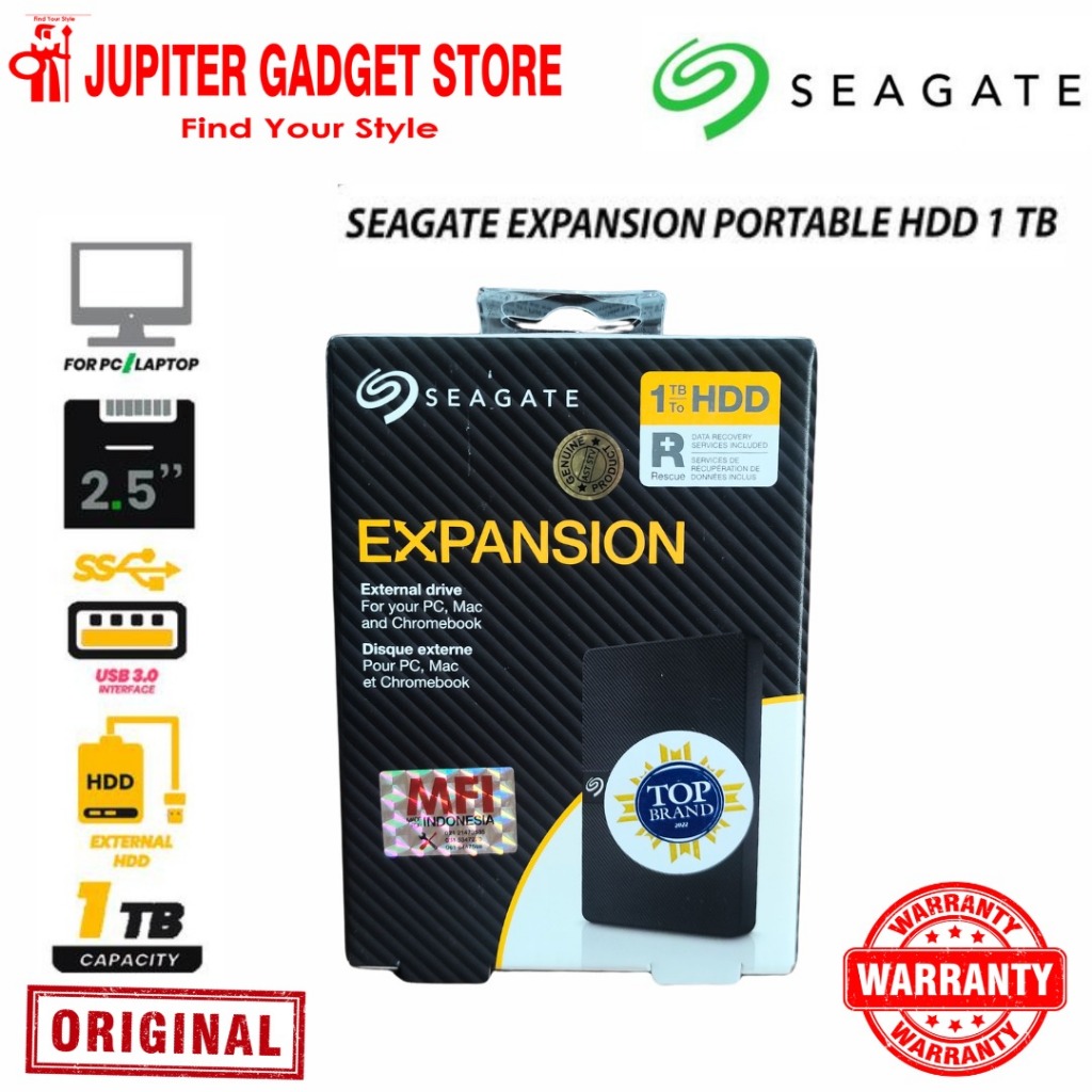 Seagate Expansion Hardisk Eksternal 1TB Original
