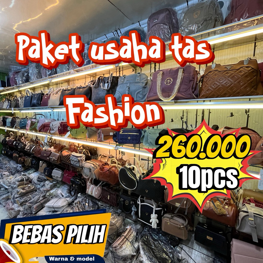 paket usaha tas fashion 10 pcs  paket usaha tas wanita - paket usaha tas murah -paket usaha - paket 