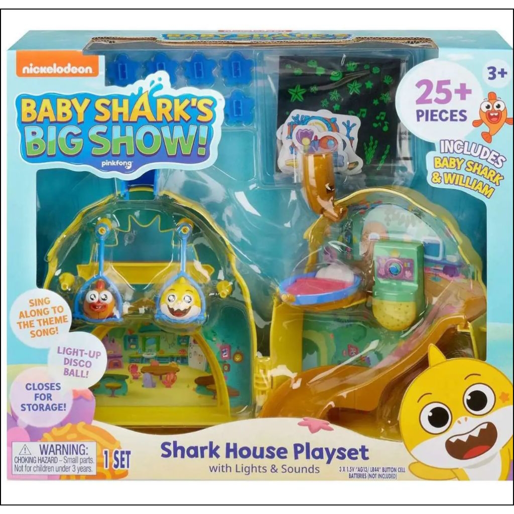 Pinkfong Baby Shark Nickelodeon House Doll Playset Figure Hiu Mainan Rumah Boneka Figure Bisa Bersua