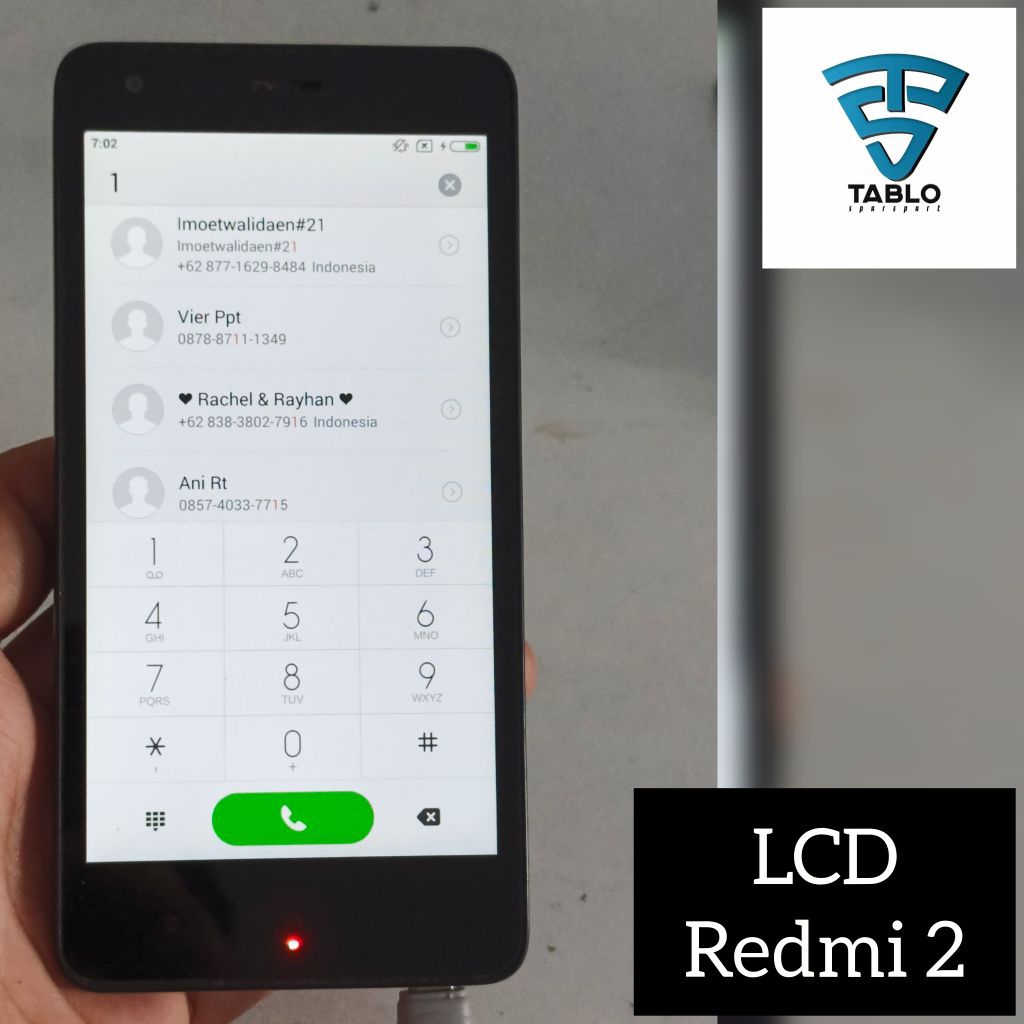 Lcd touchscreen frame Xiaomi redmi 2 original copotan hp