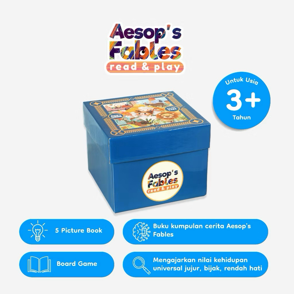 Mandira Buku Anak - Aesop's Fable Read And Play Full Set