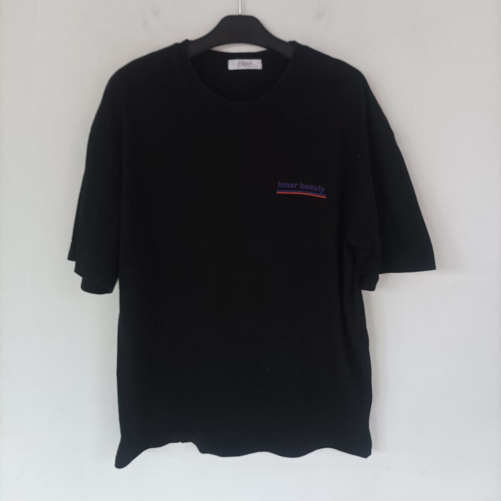 KAOS OBLONG PRIA HITAM EIGHT SIZE XL X088