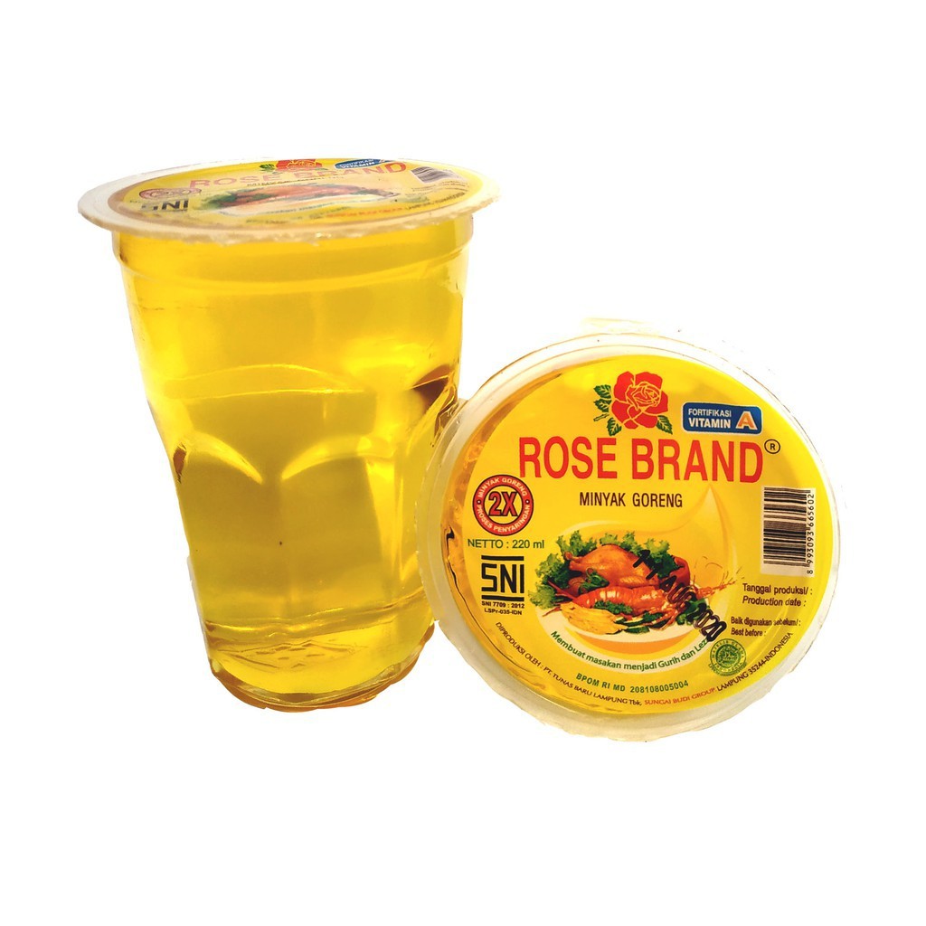 MINYAK GORENG ROSE BRAND GELAS 200 ML - MINYAK GORENG ROSE BRAND KEMASAN GELAS