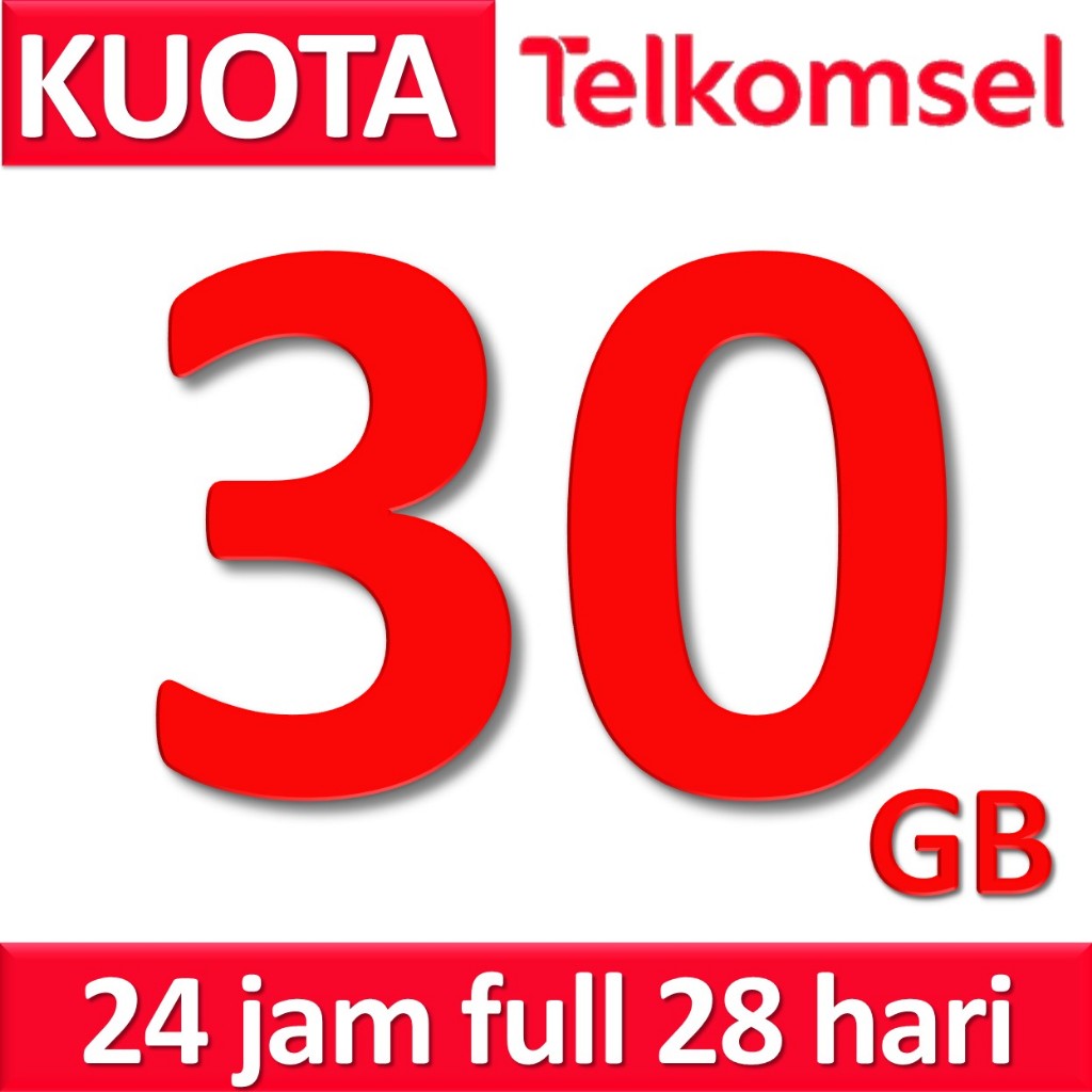Kuota Telkomsel 30GB Full 24 Jam All Jaringan