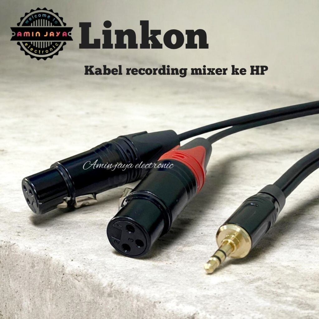 Kabel recording HP ke mixer / kabel aux 3,5 to xlr female