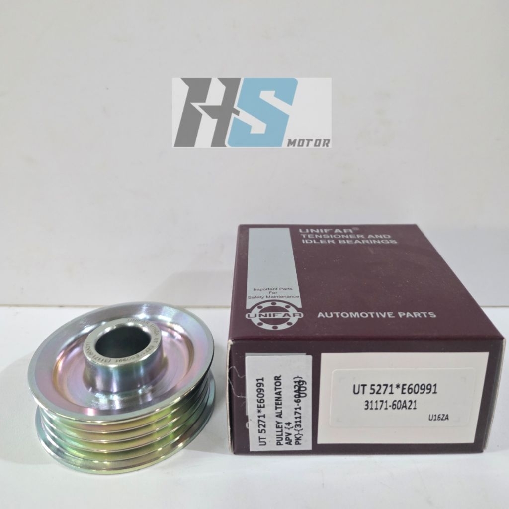 PULLEY ALTERNATOR 4PK PULLY LAHAR BEARING TENSIONER FAN BELT MOBIL SUZUKI APV APV ARENA MEGA CARRY F