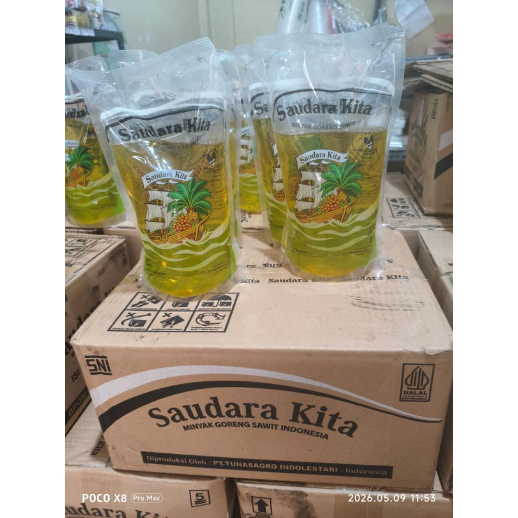 Minyak goreng SAUDARA KITA kemasan 800ml isi 1 dus 12
