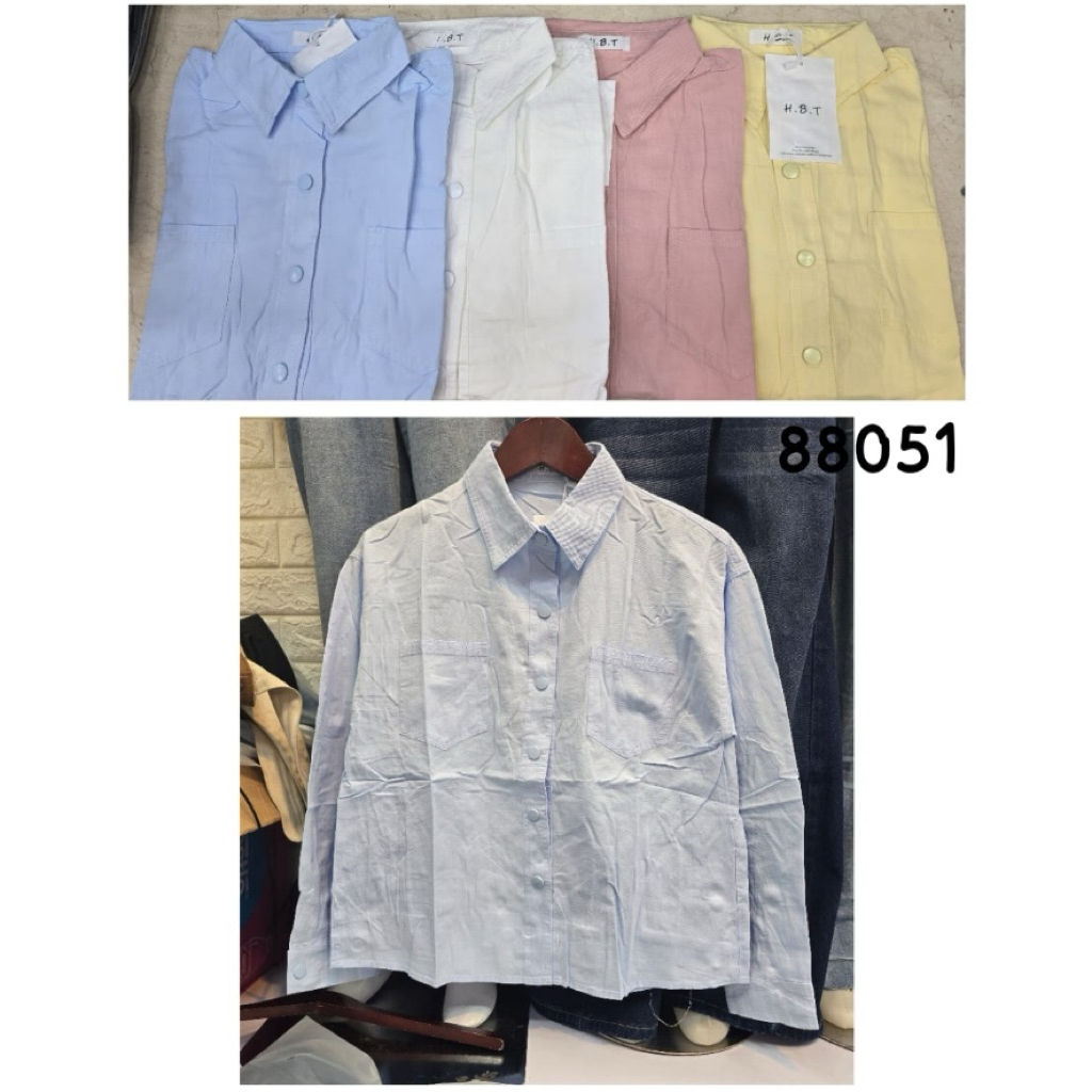 Kemeja Hbt Salur Terbaru / Kemeja Oversize Hbt salur / Semi crop Hbt salur