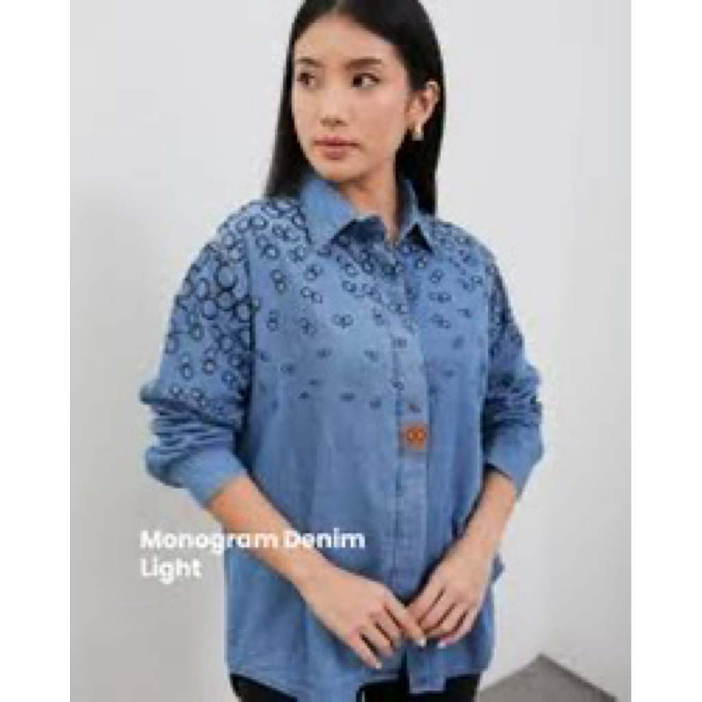 Donna shirt monogram denim