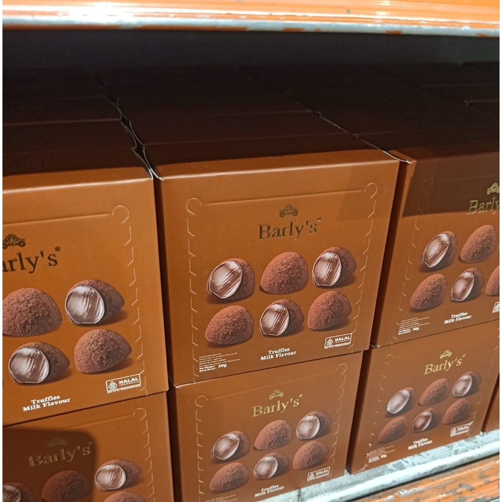 barly's truffle milk flavour coklat susu box 50g