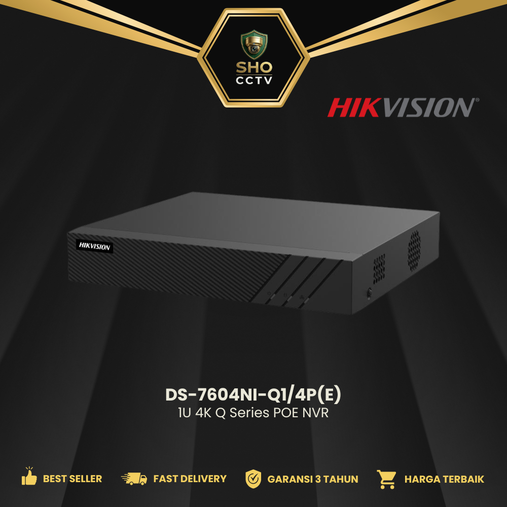 DS-7604NI-Q1/4P(E) - HIKVISION NVR 4 Chanel 7600 New Series Include POE