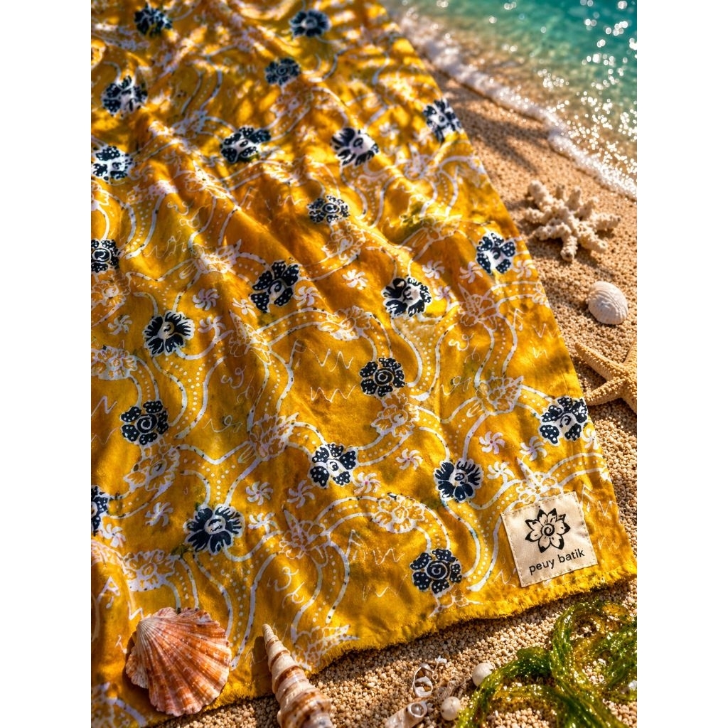 Kain Batik Cap Diwo Bengkulu Asli - Katun Sutera Premium  | Peuy Batik