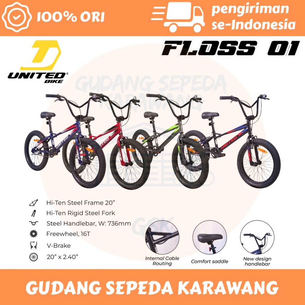 SEPEDA 20 UNITED BMX FLOSS 01 SUPER PROMO