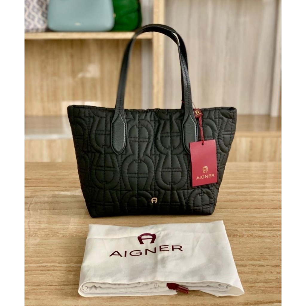 Aigner cuscino small tote black