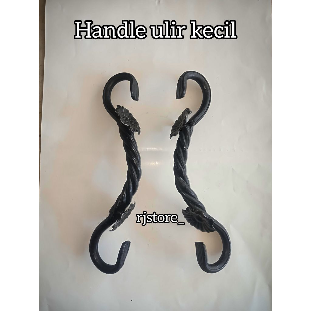 Hendel handle ulir kecil panjang 26cm ornamen pagar besi tempa