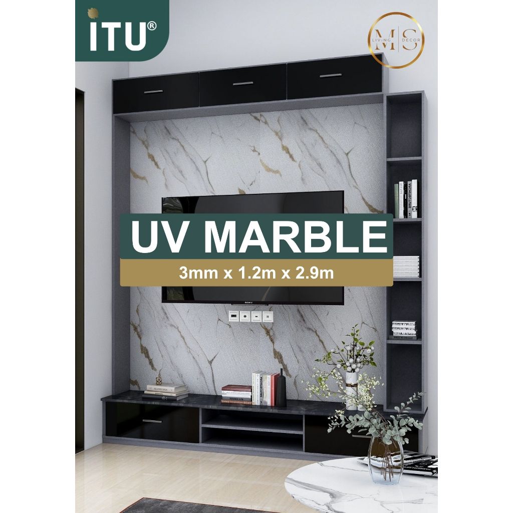 UV MARBLE ITU - HIASAN DINDING MARMER TINGGI 290CM