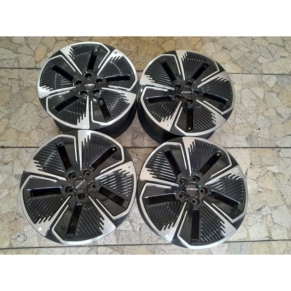 VELG MOBIL JAECOO J5 RING 18 H5X108 ET 45 BLACK POLIS MURAH PELEK R18X7,5 PCD 5X108 FREE ONGKIR