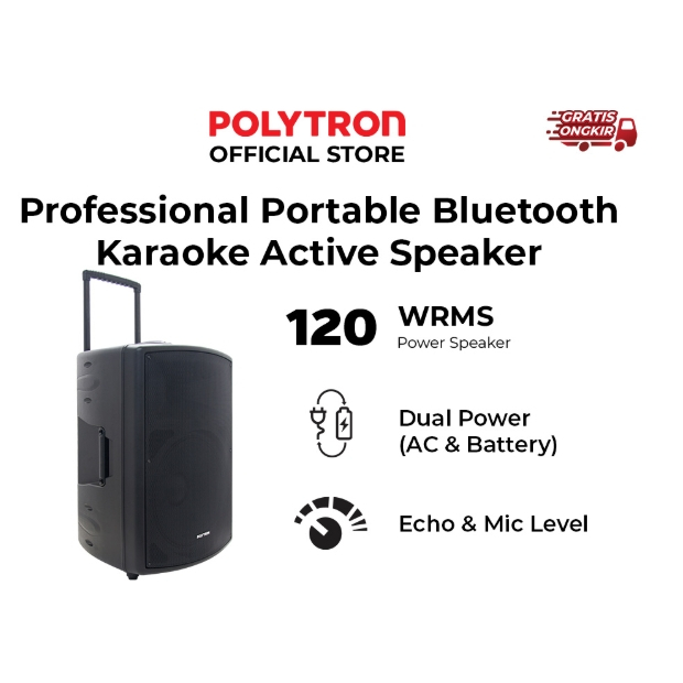 Speaker Polytron PAS PRO15F3 Portable Bluetooth 15 Inch