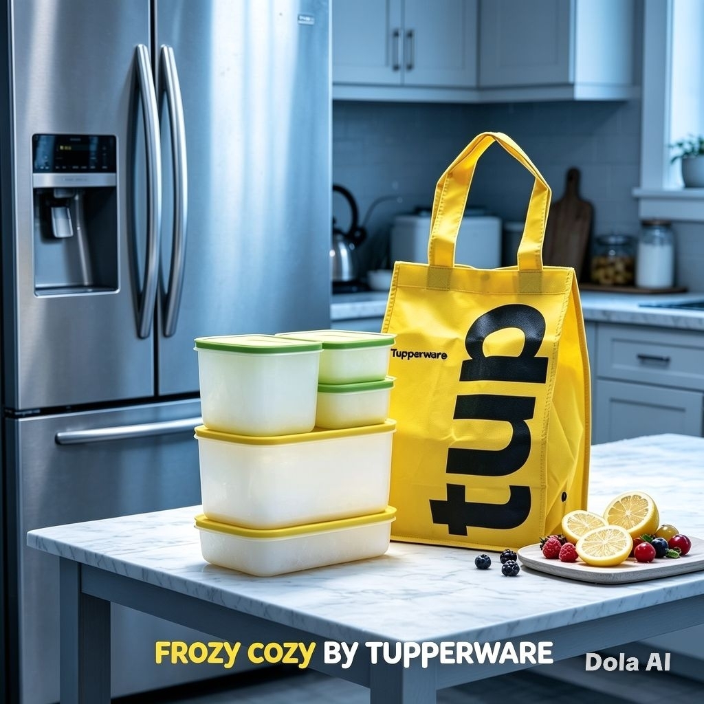 FROZY COZY TUPPERWARE SET (5PCS) + TAS BELANJA