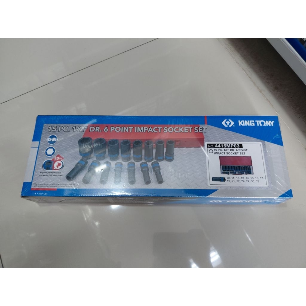Deep Socket Set 15Pcs King Tony