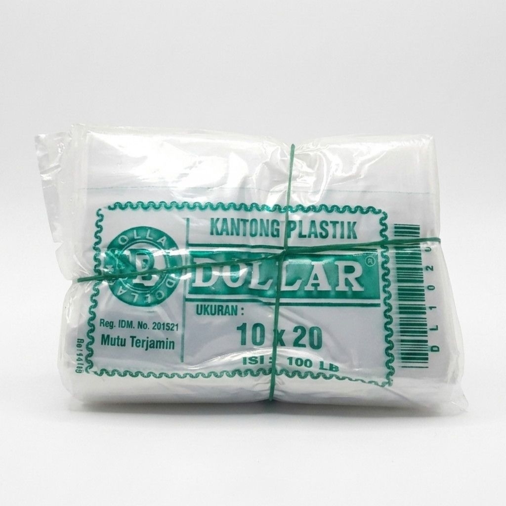COD Plastik Dollar Bening 10 x 20 - 1 ikat Isi 5 Pcs