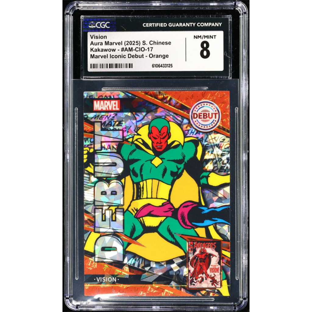 Kartu Aura Marvel 2025 CHN Vision #AM-CIO-17 Orange 20/75 Graded CGC 8 NM/MINT
