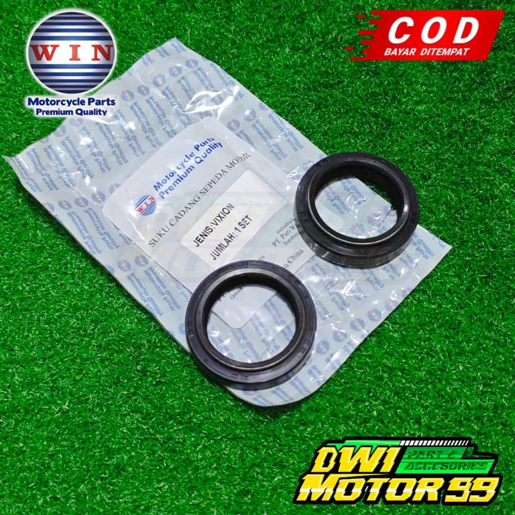 WIN SET 2 PCS SIL SEAL SHOCK SHOK SOCK DEPAN VIXION OLD NEW SCORPIO Z R15 MERK WIN
